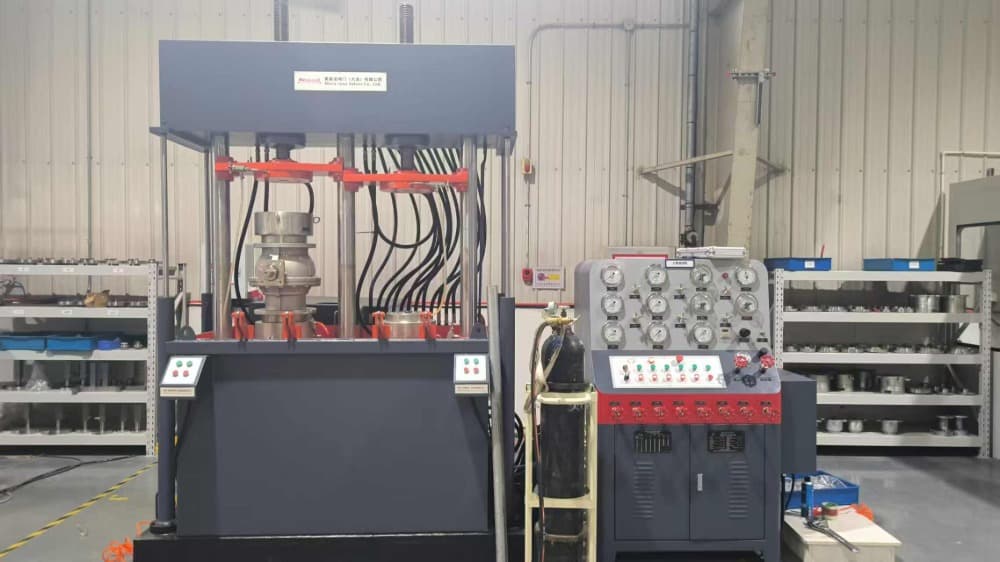 YFB-QSLL-200 Submersible Vertical Screw Double Station Valve Test Stand